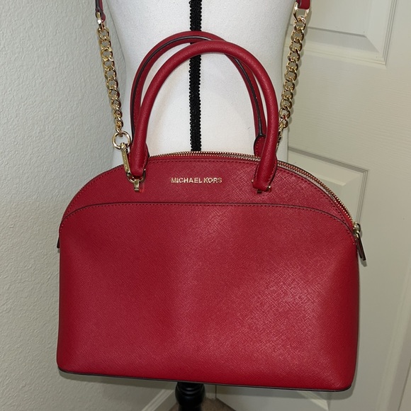 Red Michael Kors Emmy Dome satchel - Picture 3 of 14